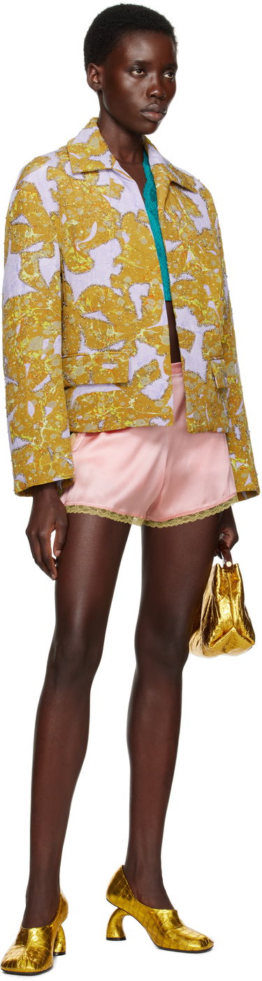 Šortky Dries Van Noten Dries Van Noten Silk Lace Trim Mini Shorts Ružová | 251-010911-1032, 3