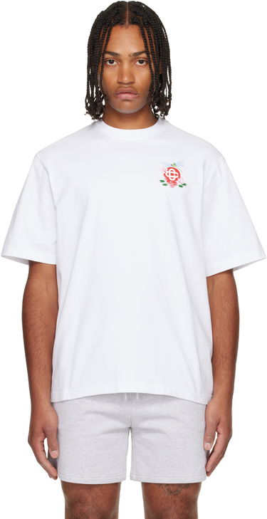 Tričko Casablanca Casablanca Dragonfly Floral Oversized Short Sleeve T-shirt Biela | M-AW25-JTS-044-08, 0