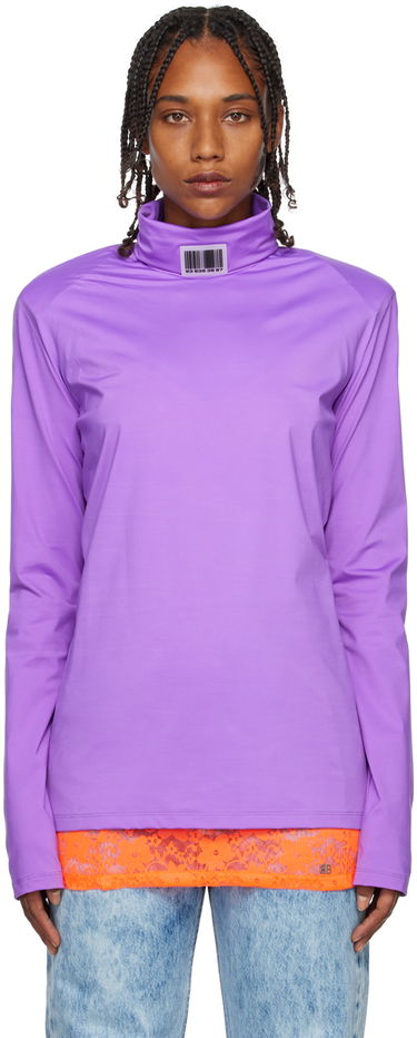 Sveter VETEMENTS VTMNTS Turtleneck Long Sleeve Top Fialová | VL14TO300I, 0