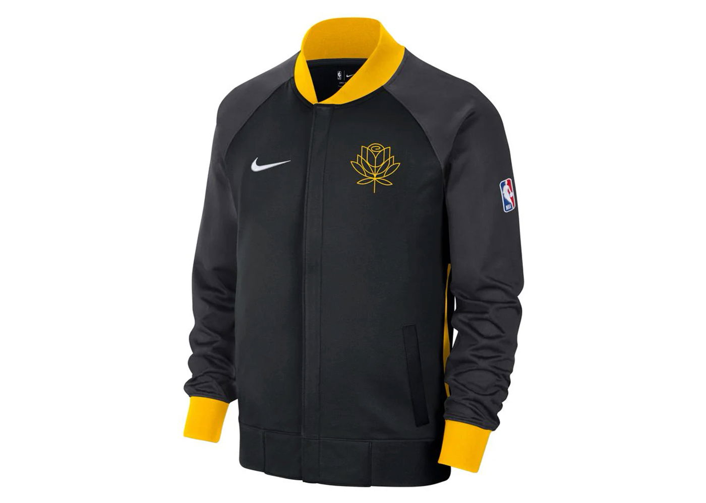 Bomber bunda Nike Golden State Warriors Showtime City Edition Dri-Fit Jacket Čierna | DN8404-010, 0
