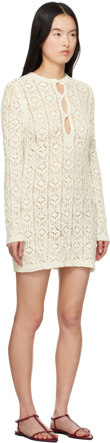 Šaty Loulou de Saison Loulou de Saison Evan Knit Minidress Biela | EVAN, 1