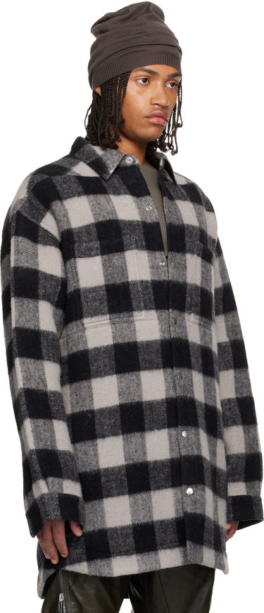 Košeľa Rick Owens Concordians Oversized Plaid Flannel Overshirt with Chest Pockets Rôznofarebný | RU02E1739 WJP, 4