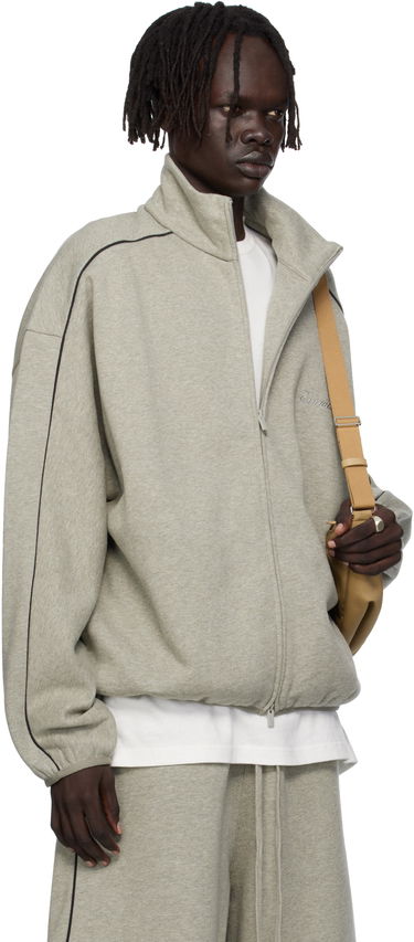 Bunda Fear of God Fear of God ESSENTIALS Modern Fit Fleece Track Jacket Šedá | 202SP256895F, 1
