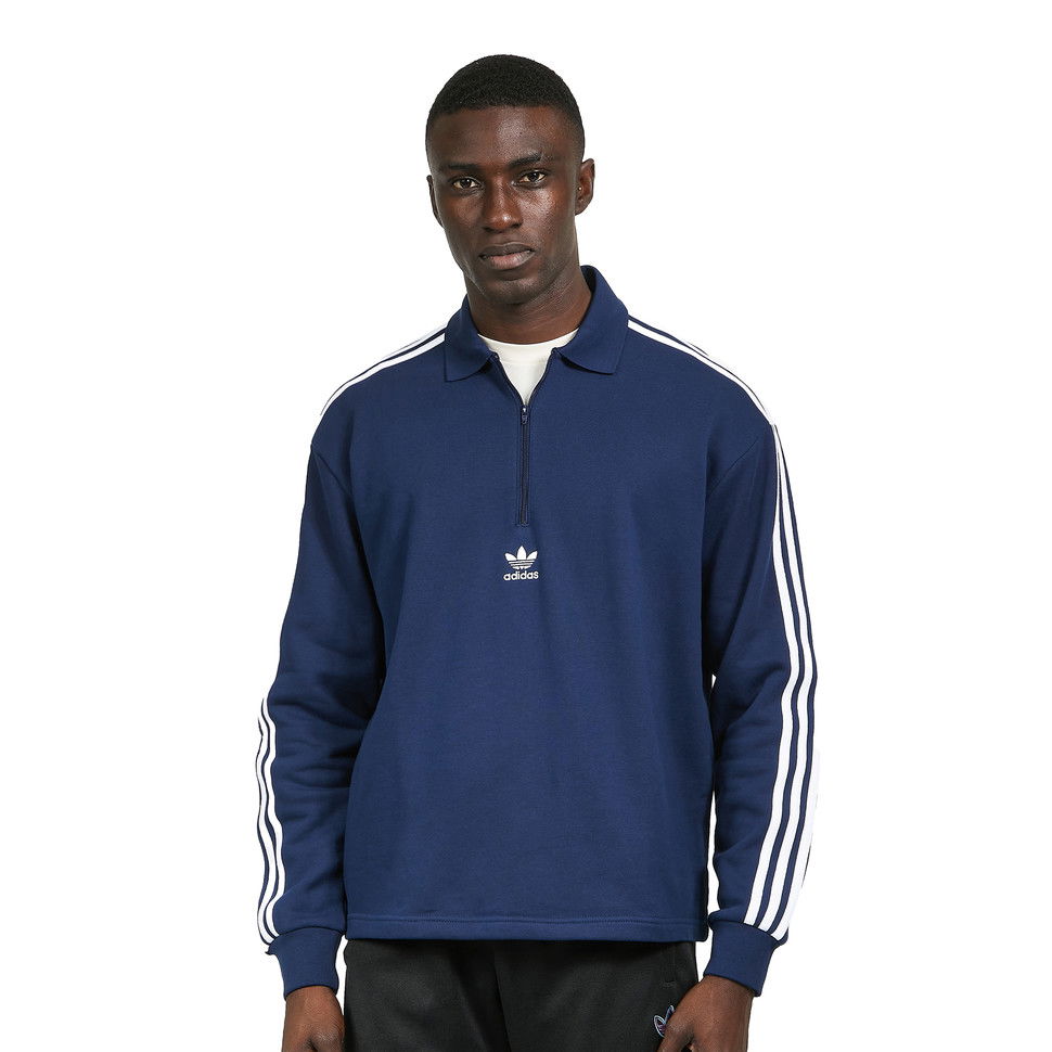 Polo tričko adidas Originals 3-Stripes Polo Longsleeve Navy | HK7424, 0