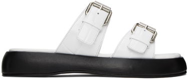 Tenisky a topánky BY FAR Wyatt Leather Platform Sandals Biela | 23SSWYSWHMCRN, 0