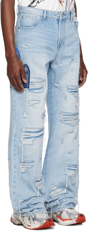Džínsy Who Decides War Who Decides War Side Patch Relaxation Jeans Modrá | 1121040008SS25, 1