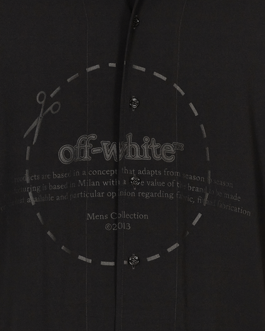 Košeľa Off-White Cut Here Logo Holiday Shirt Black Čierna | OMGA196F21FAB002 1010, 6