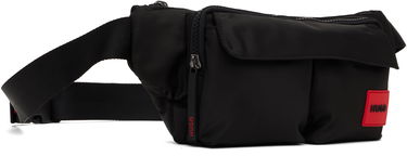 Ľadvinka BOSS HUGO Twill Double Flap Pocket Belt Bag Čierna | 50541616, 1