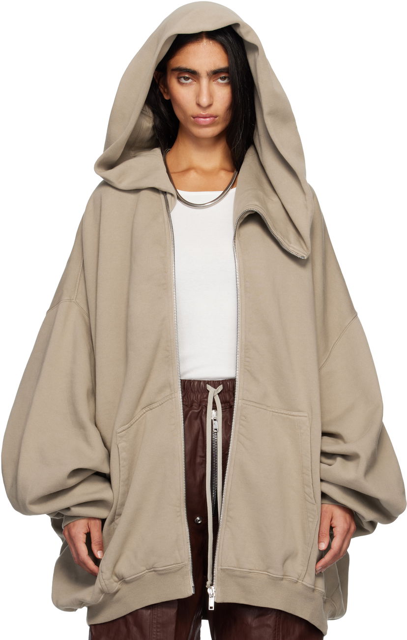 Mikina Rick Owens DRKSHDW Concordians Megamountain Hoodie Béžová | DS02E7228 F