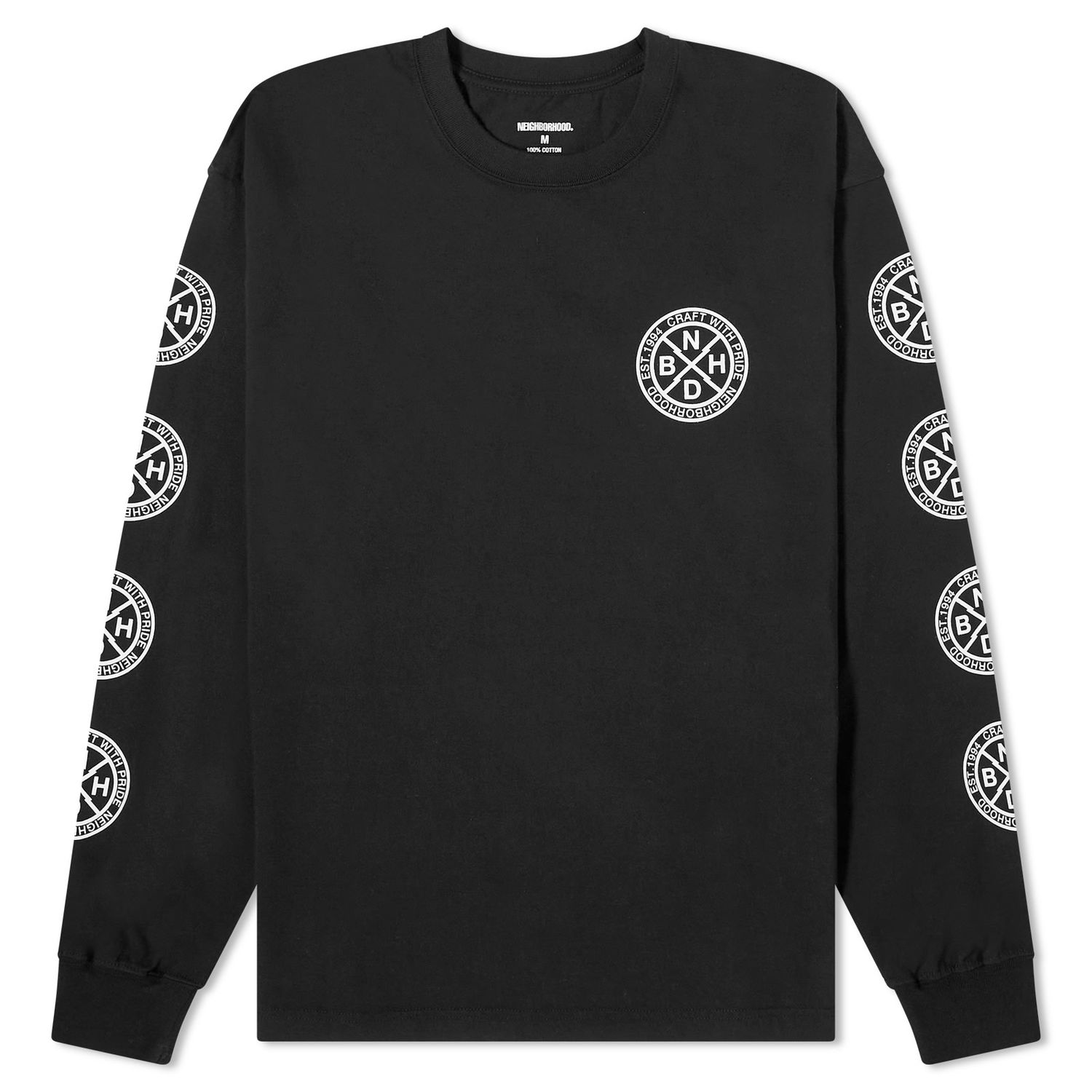 Tričko Neighborhood Long Sleeve LS-7 T-Shirt Čierna | 232PCNH-LT07-BK, 0