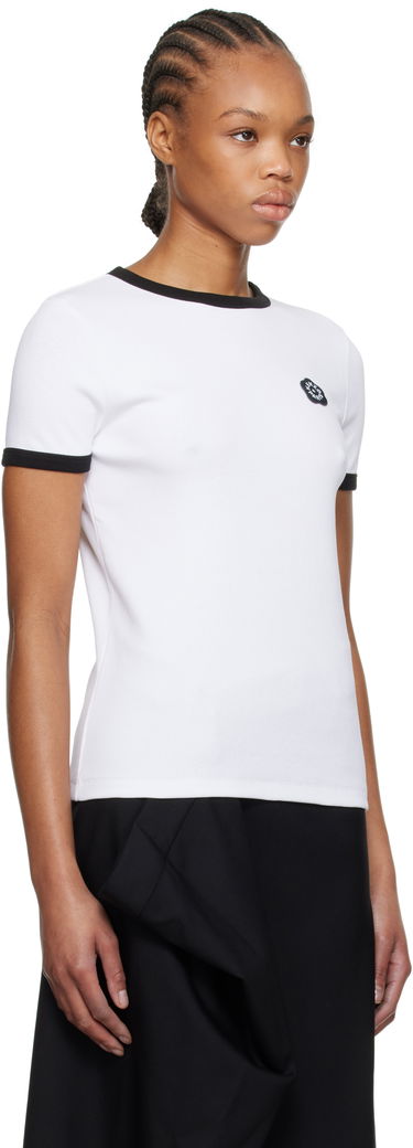 Tričko KENZO Kenzo Paris 'Boke Flower 2.0' Embroidered Rib T-Shirt Biela | FF52TS1564SJ, 1