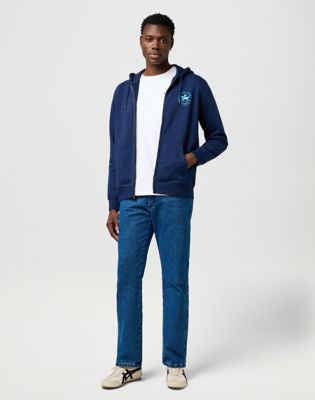 Mikina Wrangler Wrangler Regular Graphic Zip Hoodie Navy | 112371461:XXL, 1