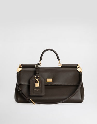 Kabelka Dolce & Gabbana Dolce & Gabbana My Sicily Leather Handbag Hnedá | BB7782B732180076, 1
