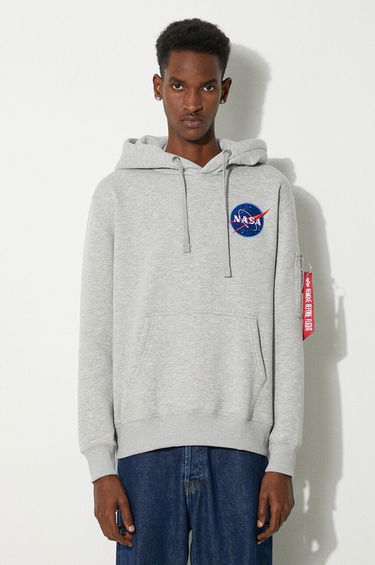 Mikina Alpha Industries Space Shuttle Hoody Šedá | 178317-17, 2