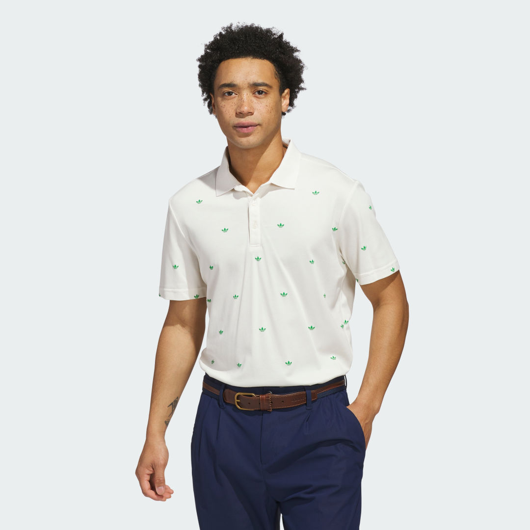 Polo tričko adidas Originals adidas Originals Printed Trefoil Polo Shirt Biela | JX9264, 0