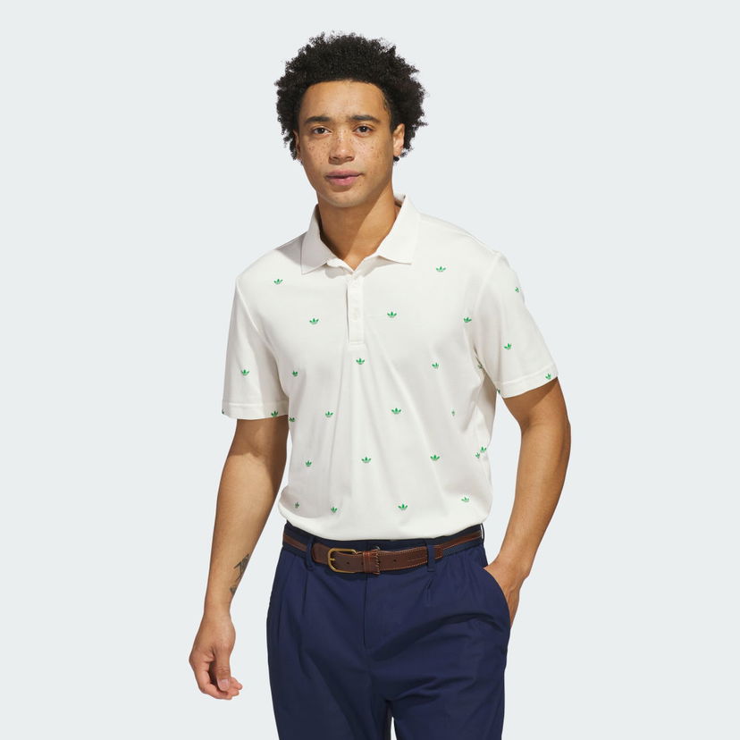 Polo tričko adidas Originals adidas Originals Printed Trefoil Polo Shirt Biela | JX9264