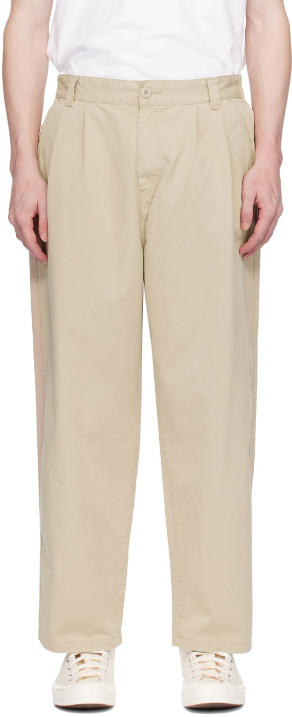 Nohavice Carhartt WIP Marv Relaxed Fit Trousers Béžová | I033129, 0