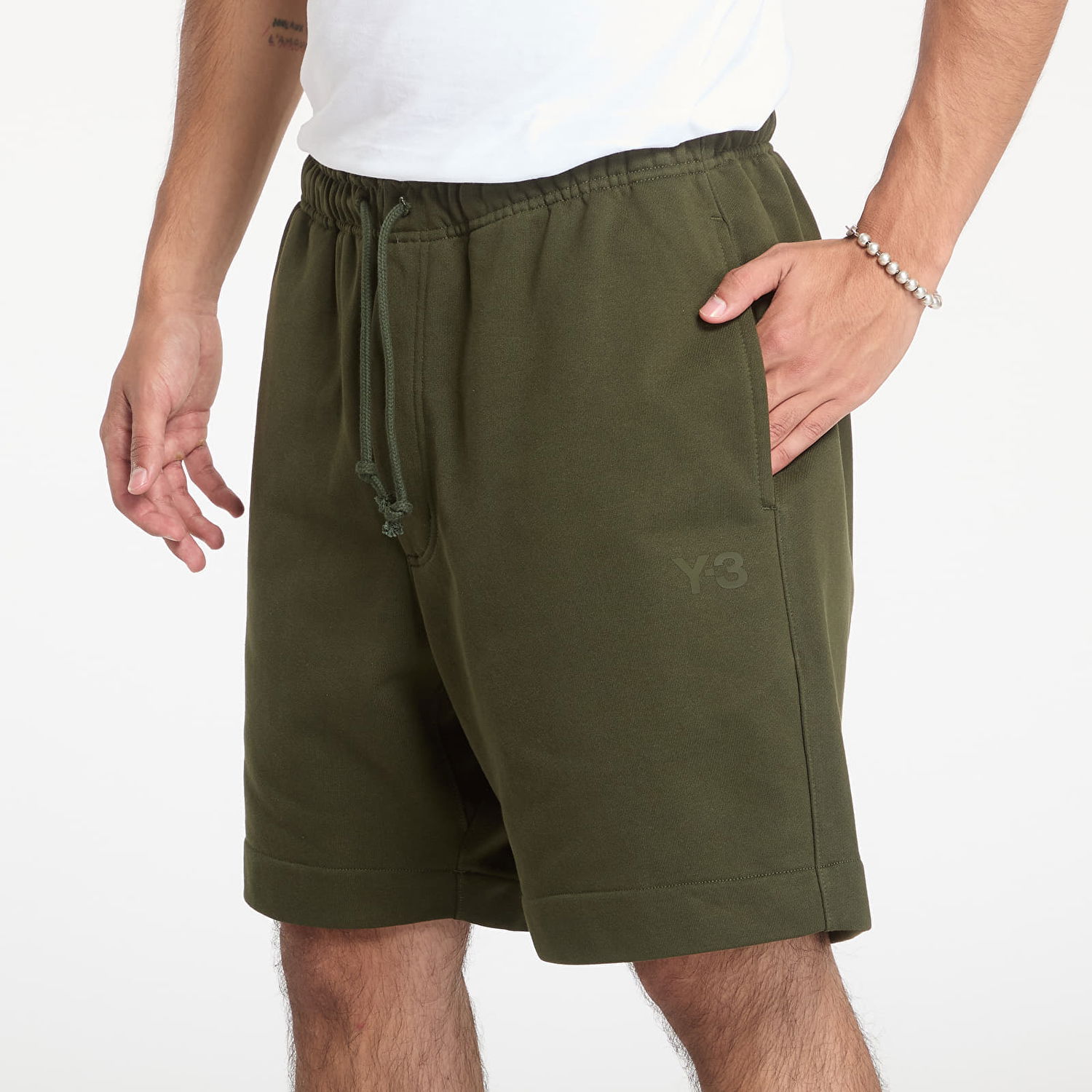 Šortky Y-3 Brushed Terry Shorts Night Cargo Zelené | JJ4397, 1