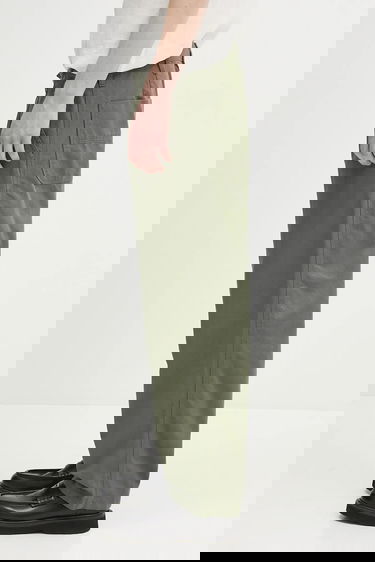 Nohavice Carhartt WIP Albert Pant Pleated Wide-Leg Chinos Zelené | I034804.66702, 1