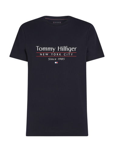 Tričko Tommy Hilfiger Tommy Hilfiger Logo Crew Neck T-Shirt Navy | MW0MW38621DW5, 4
