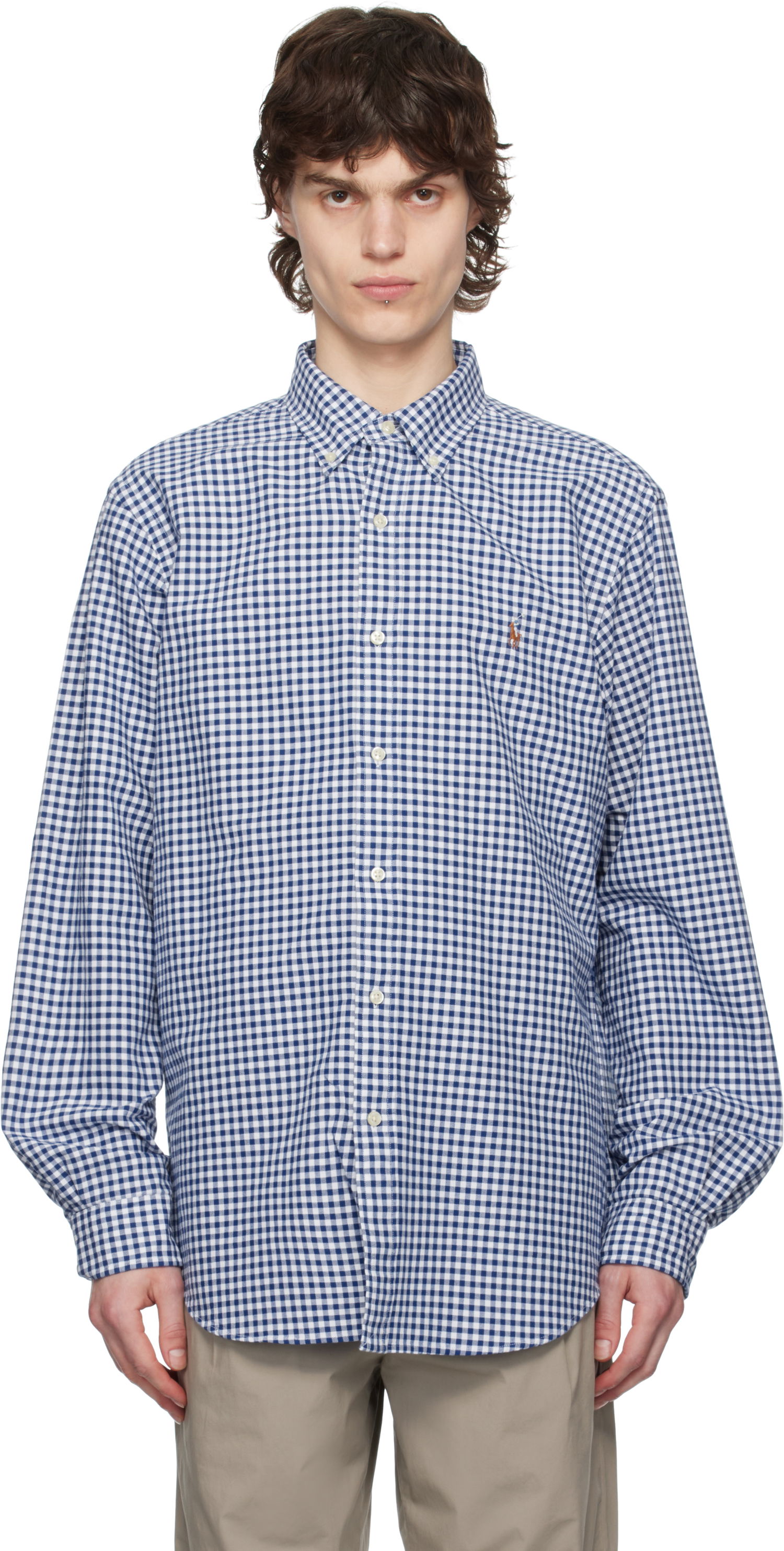 Košeľa Polo by Ralph Lauren Ralph Lauren Classic Fit Gingham Oxford Shirt Modrá | 710548535007, 0