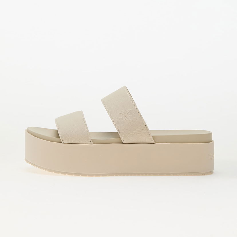Tenisky a topánky CALVIN KLEIN Flatform Sandal Webb Beige Béžová | YW0YW01789 AEO