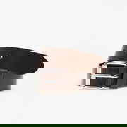 Dark Brown Script Leather Belt