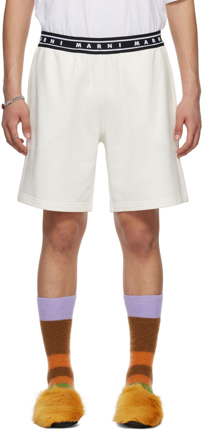Šortky Marni Jacquard Shorts Biela | PJMU0065A1 UTC301, 0