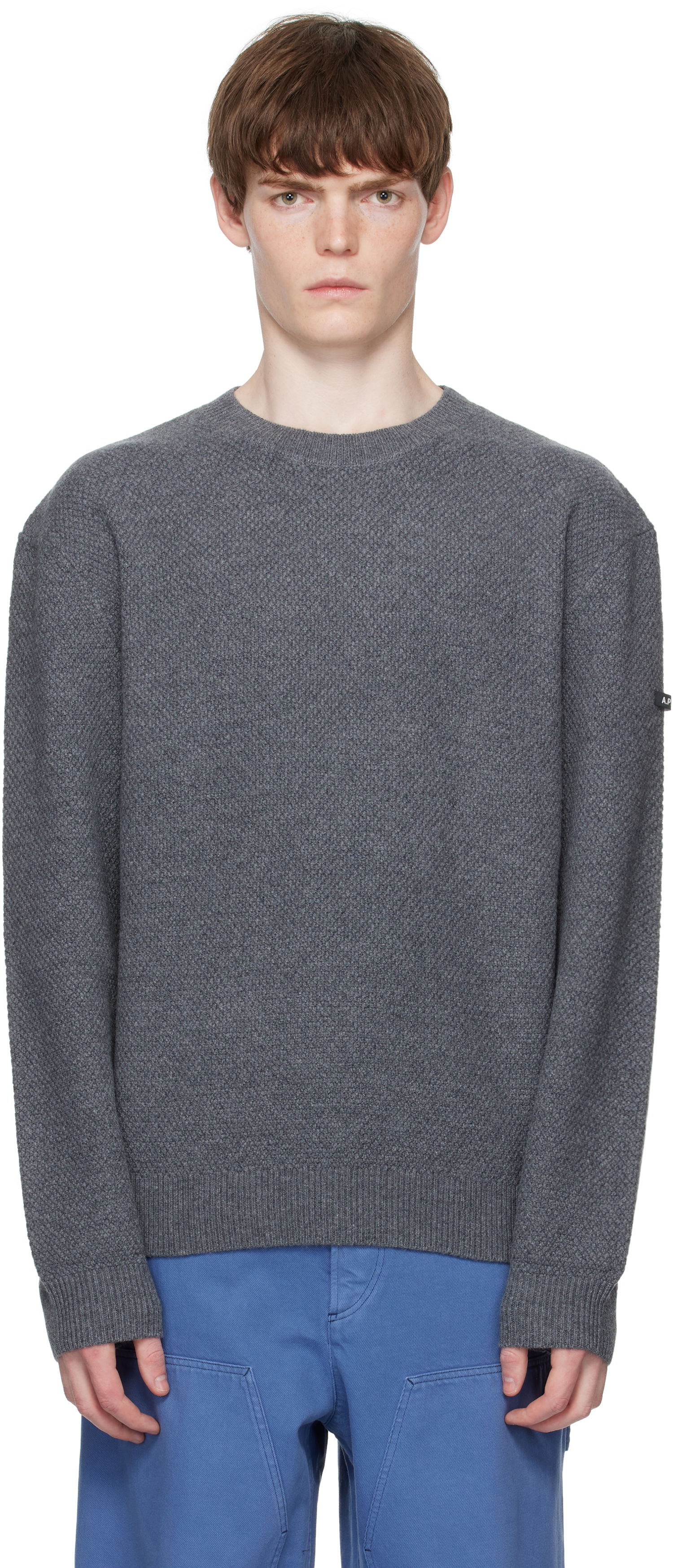 Sveter A.P.C. A.P.C. Thomas Knit Sweater Šedá | WVBCZ-H23434, 0