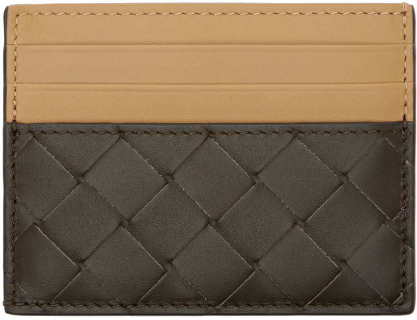 Peňaženka Bottega Veneta Beige & Brown Intrecciato Leather Card Holder Hnedá | 749449 VCPQ5 3392, 1