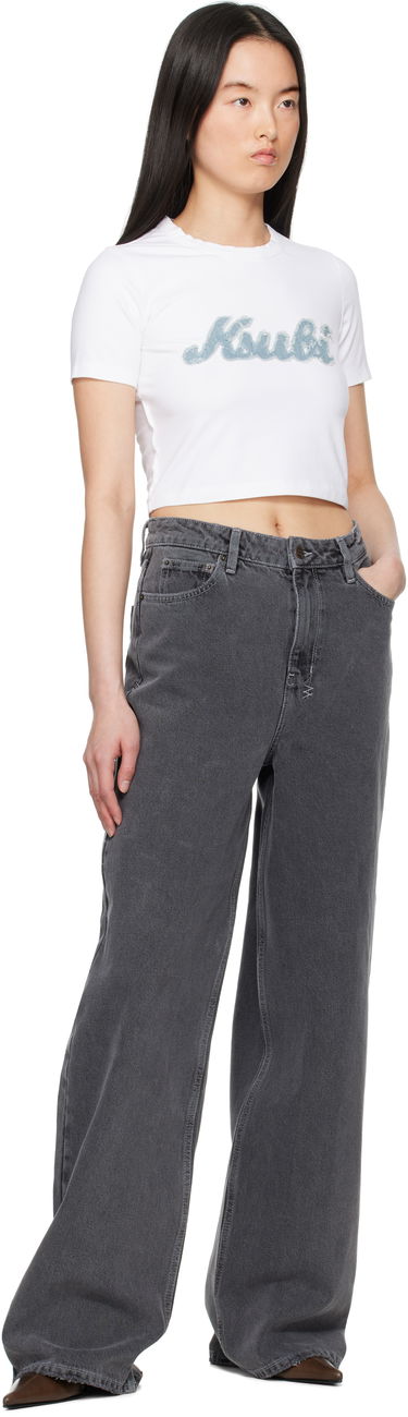 Crop Top Ksubi Ksubi Homerun Baby Cropped T-Shirt Biela | WSP25TE011, 3