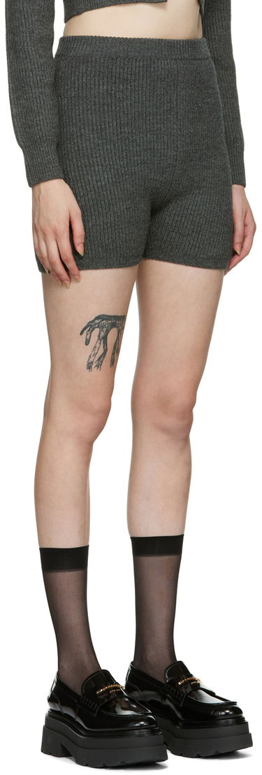 Šortky Alexander Wang Wool Knit Shorts Šedá | 4KC3224010, 1