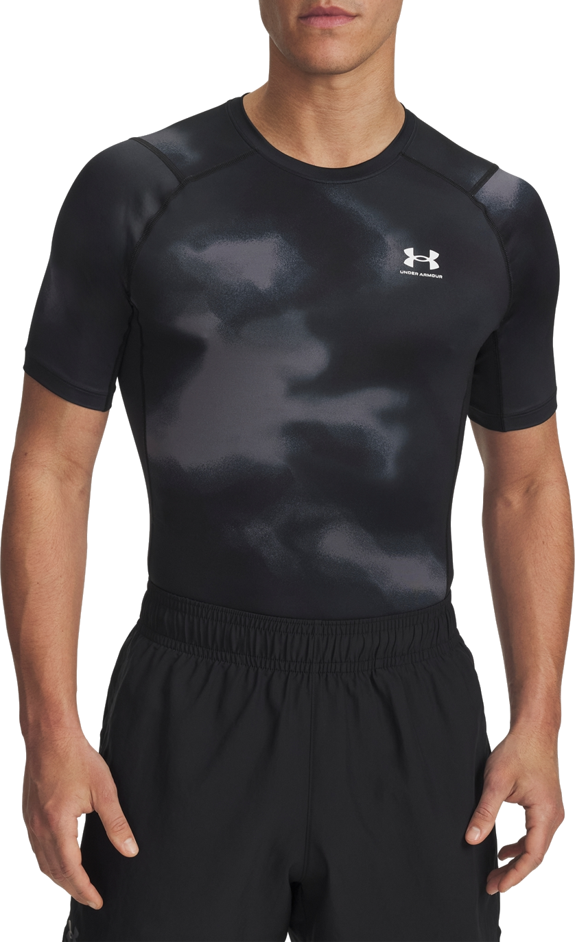 Tričko Under Armour Under Armour HG Armour Printed Short Sleeve T-Shirt Čierna | 1383321-003, 0
