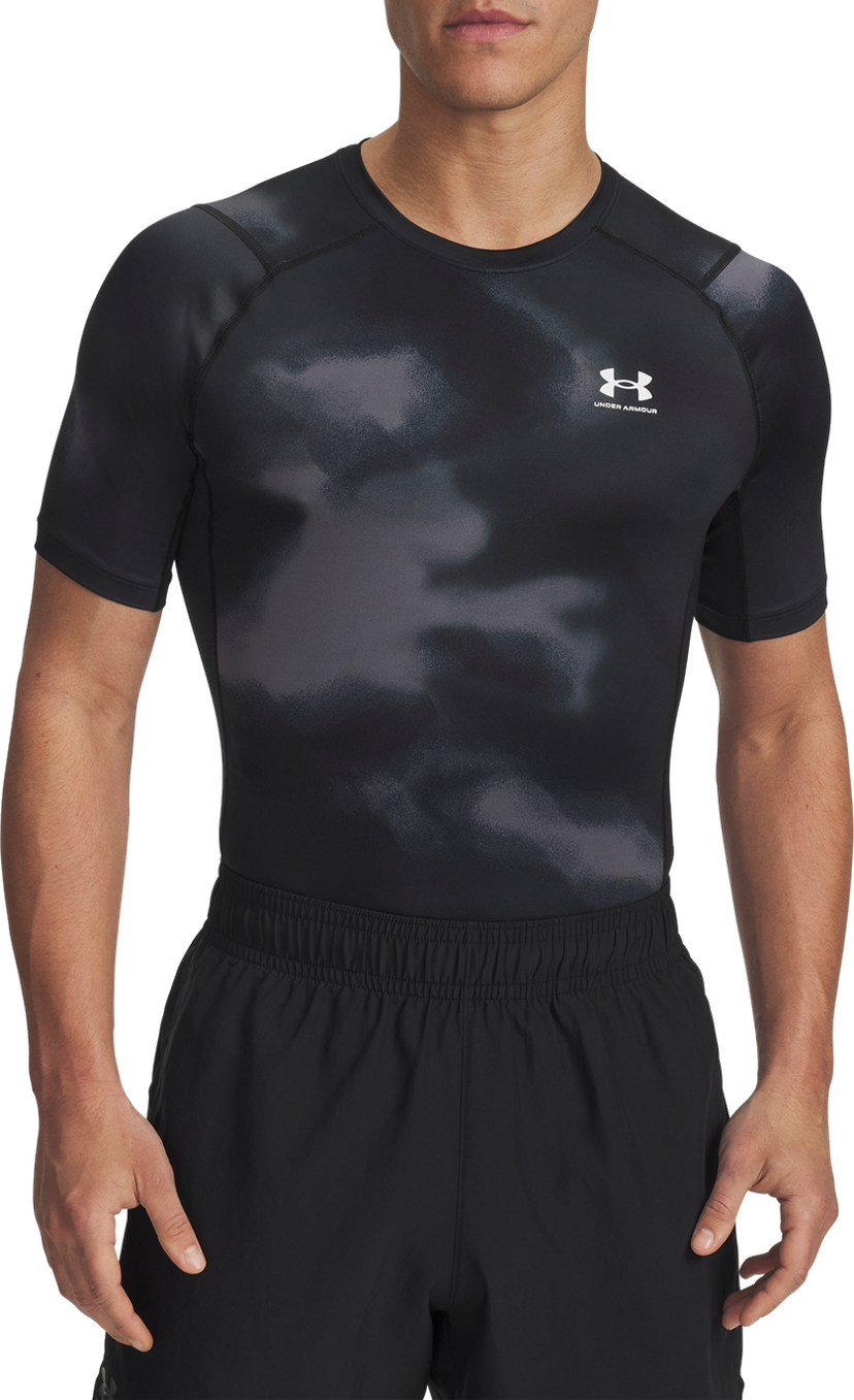 Tričko Under Armour Under Armour HG Armour Printed Short Sleeve T-Shirt Čierna | 1383321-003