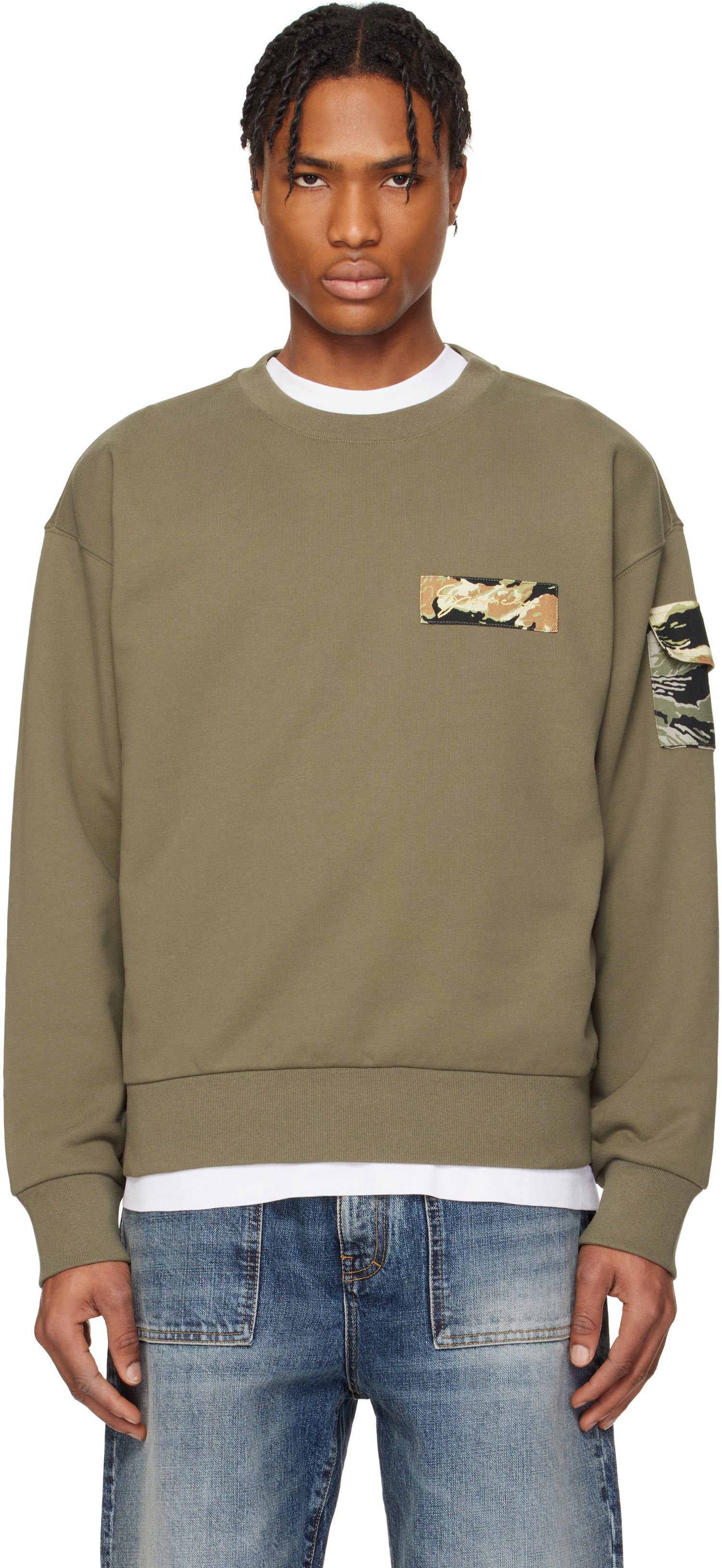 Mikina Givenchy Givenchy Camo Patches Sweatshirt Zelené | BMJ0LC3YQ6333, 0