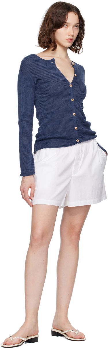 Sveter Baserange Baserange Ribbed Knit Cardigan Modrá | KDRC-LI-SU25, 3