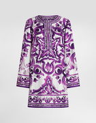 Dolce & Gabbana Majolica-Print Twill Tunic Dress