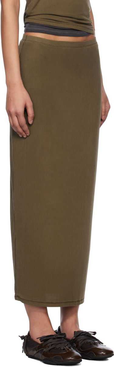 Sukňa Acne Studios Acne Studios Midi Ribbed Skirt Šedá | AF0505-, 4