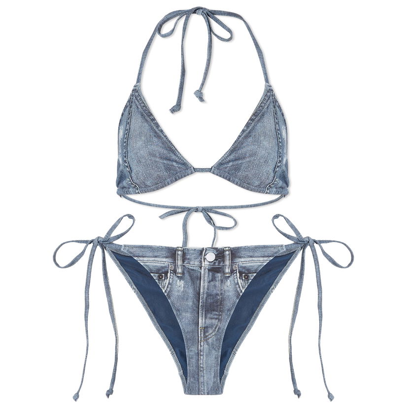 Plavky Acne Studios Denim Print Bikini Modrá | AJ0013-822