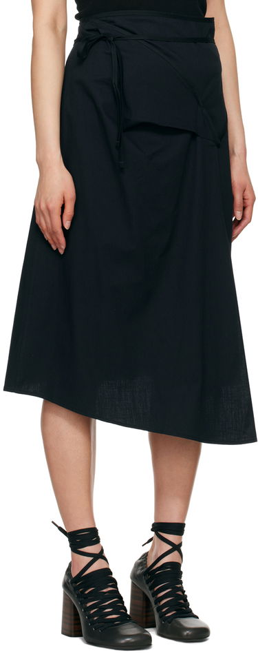 Sukňa LEMAIRE Asymmetrical Tied Midi Skirt Čierna | SK1022 LF1253, 1
