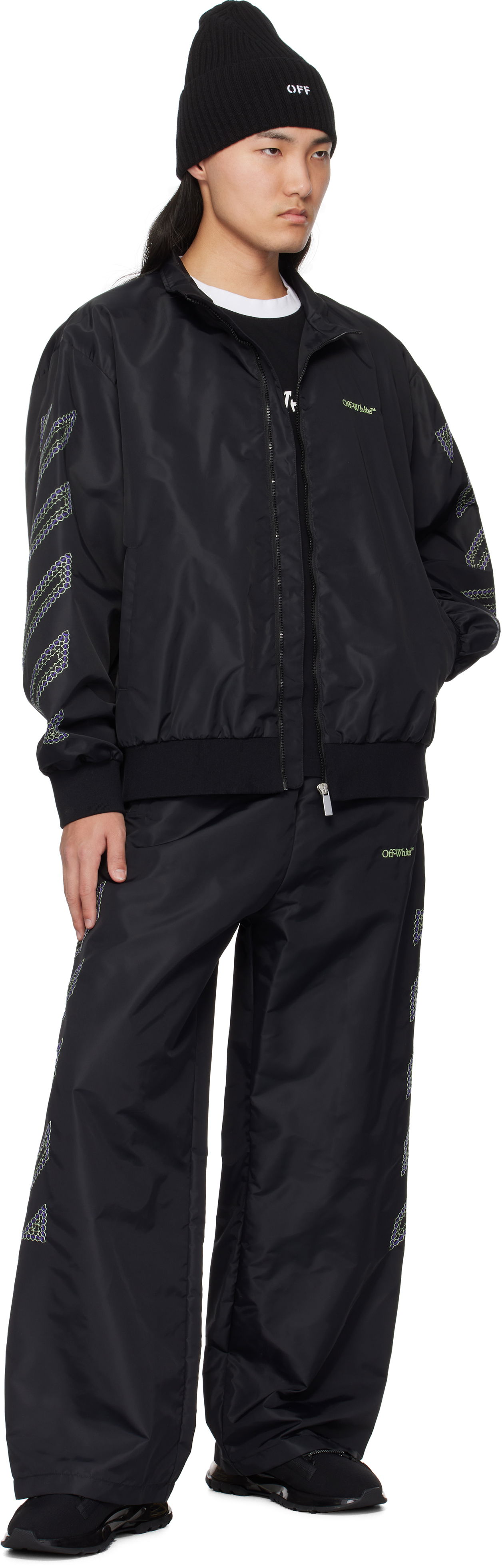 Diag Outl Nylon Faille Track Pants
