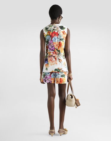 Tielko Dolce & Gabbana Dolce & Gabbana Flower Bouquet Sleeveless Top Rôznofarebný | F7BA0TFSRQUHA5PC, 2