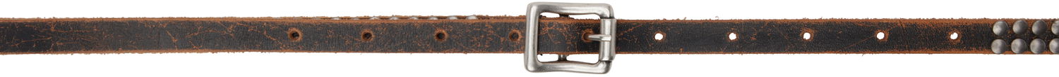 Opasok R13 R13 Studded Skinny Belt Hnedá | R13WA058-A009, 0