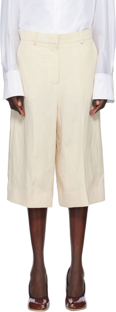 Šortky Stella McCartney Stella McCartney Linen Culotte Shorts Béžová | 640251STA49, 0