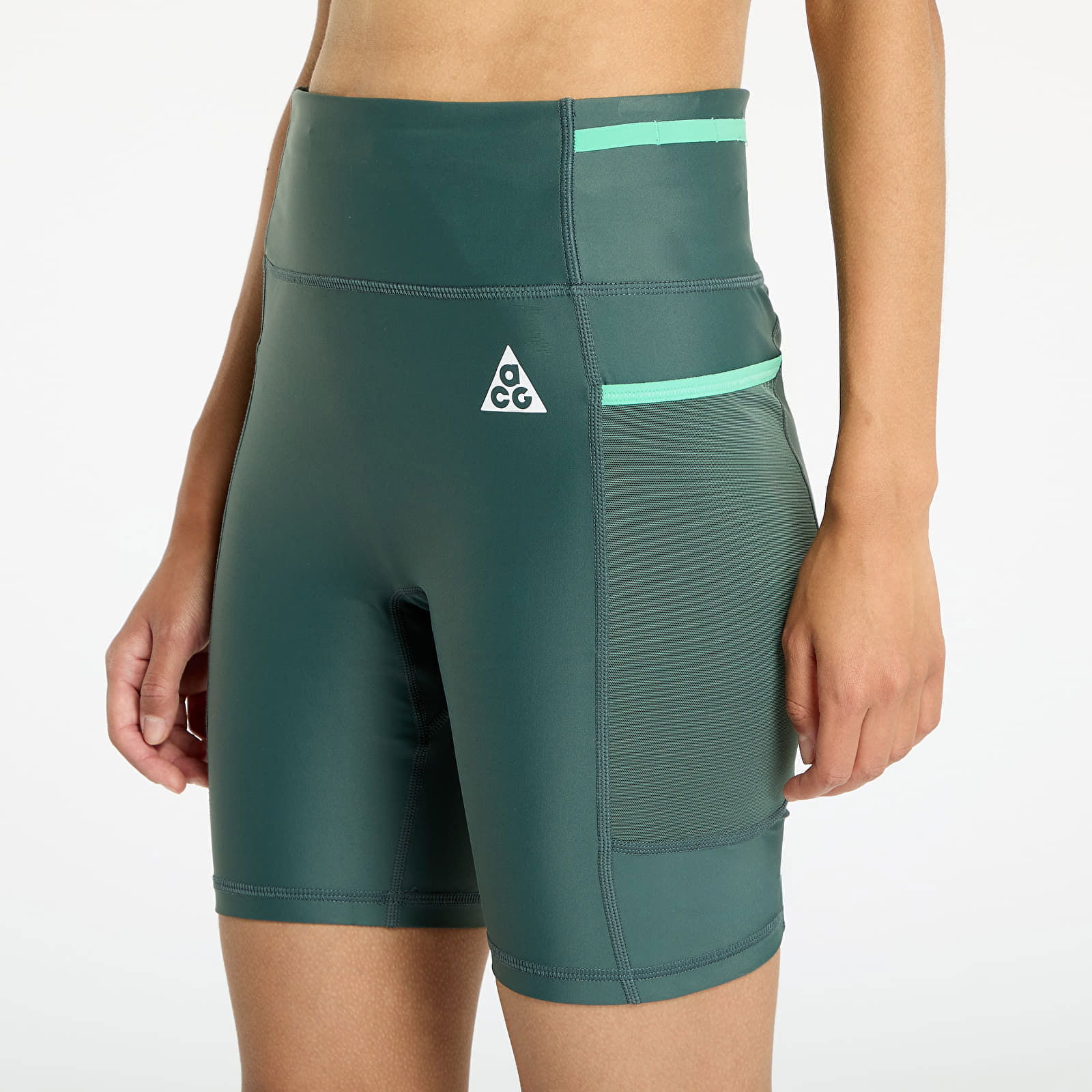 "White Rapids" Dri-FIT ADV High-Waisted 7-Inch Shorts Vintage Green/ Spring Green/ Summit White