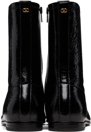 Tenisky a topánky Valentino Valentino Garavani Glovely Patent Leather Pointed-Toe Ankle Boots Čierna | 7Y0S0L85PQR, 1