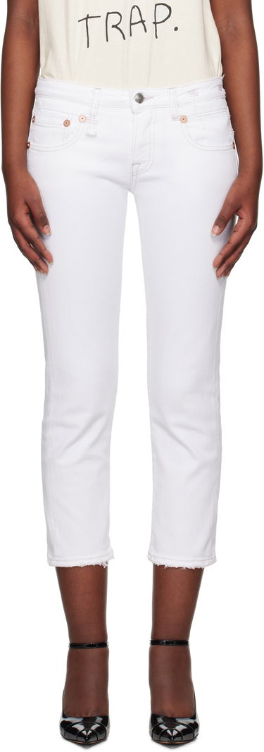 Džínsy R13 R13 Boy Straight Cropped Jeans Biela | R13W0091-895A, 0