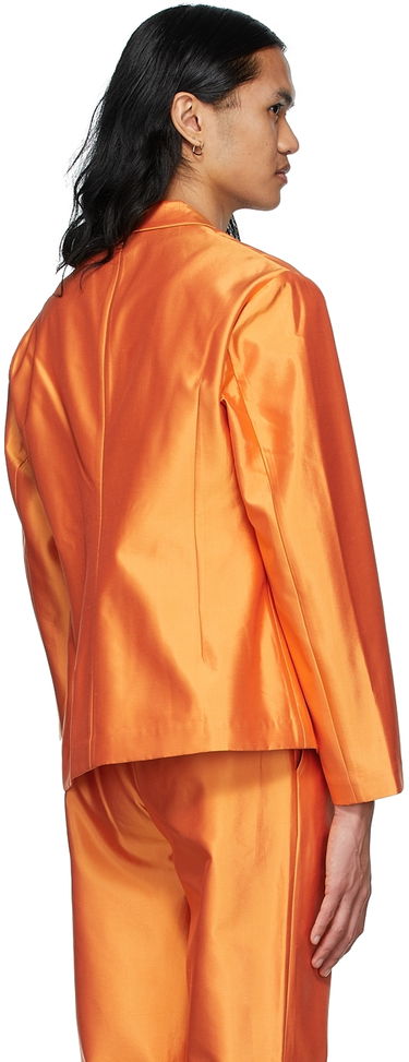 Bunda ERL Exclusive Silk Double-Breasted Blazer Oranžová | ERL04J001, 2