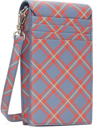 Taška cez rameno Vivienne Westwood Vivienne Westwood Derby Tartan Phone Pouch Modrá | 58030001U-S0022-, 2