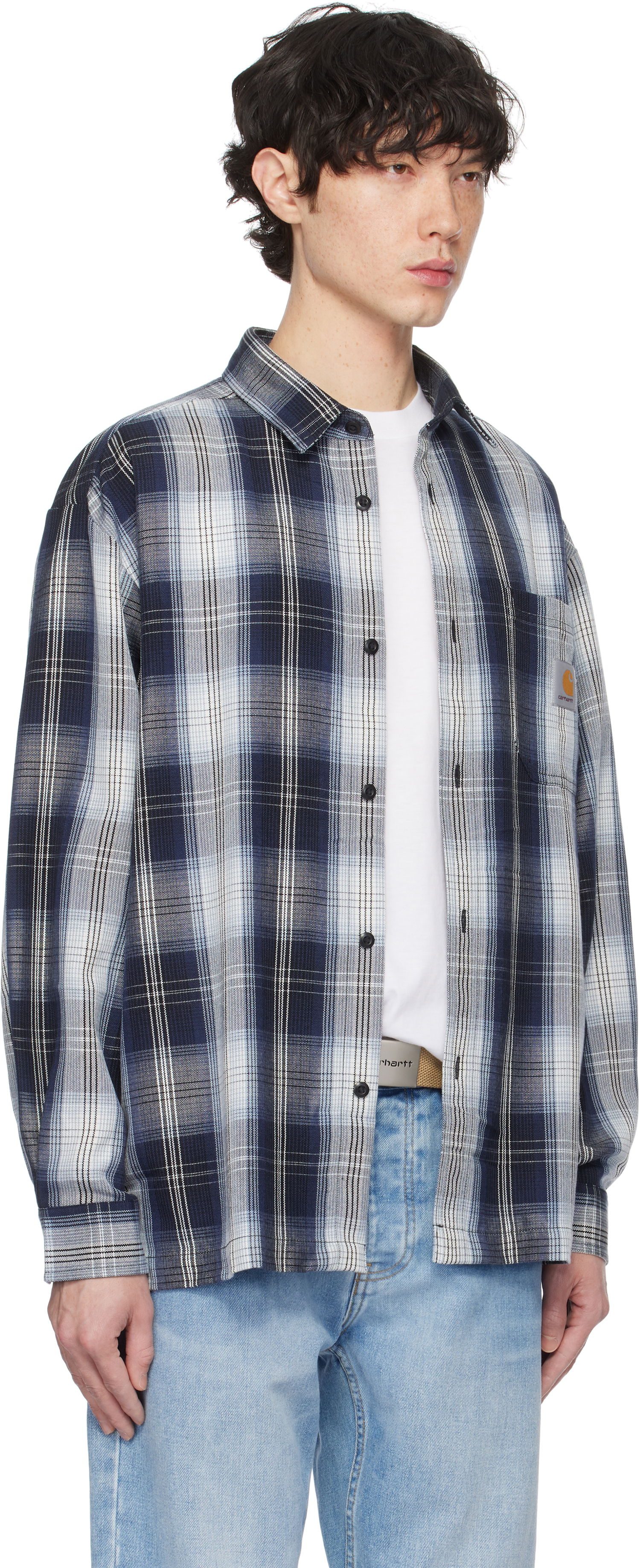 Košeľa Carhartt WIP Work In Progress Blanton Check Shirt Modrá | I034379, 1